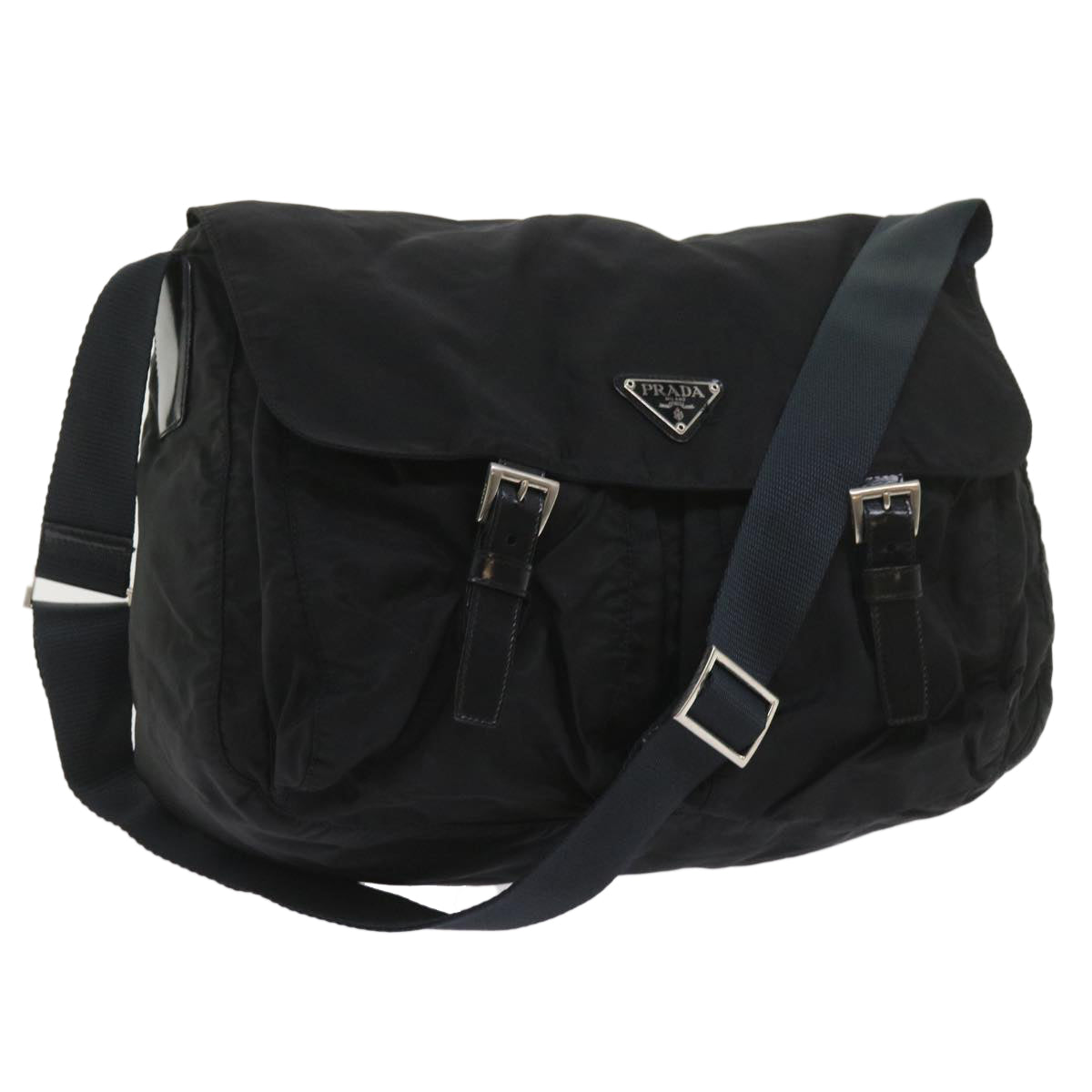 PRADA Shoulder Bag Nylon Black Auth ar10712