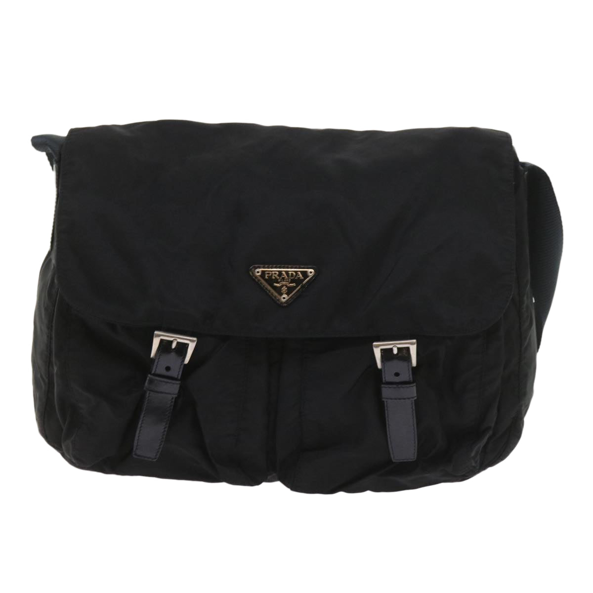 PRADA Shoulder Bag Nylon Black Auth ar10712