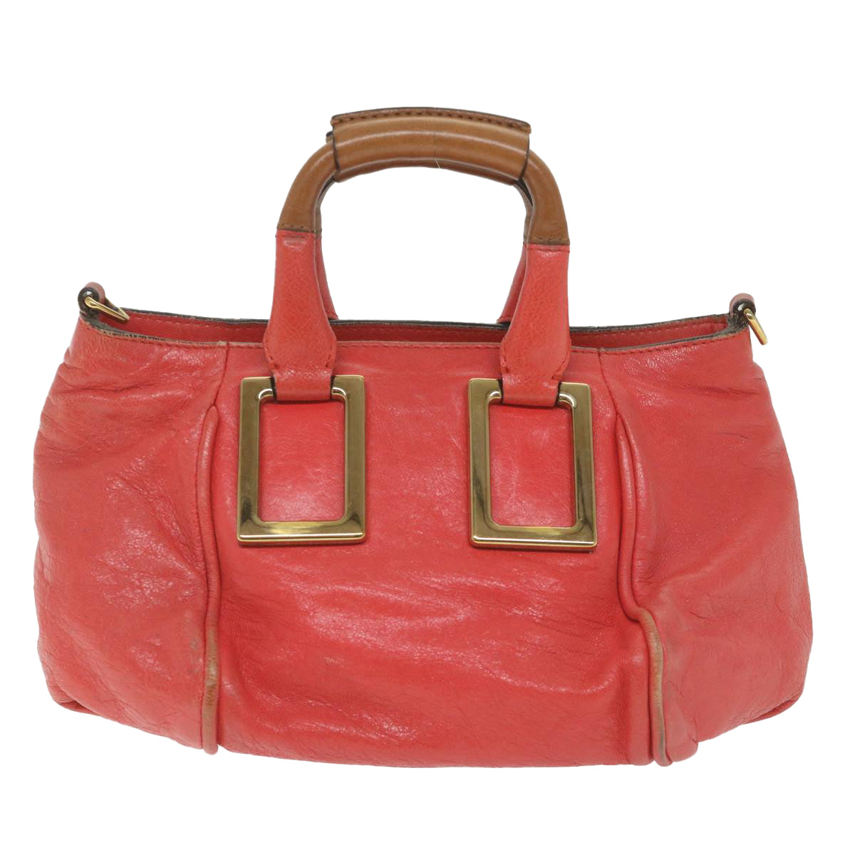 Chloe Etel Hand Bag Leather 2way Red 01 12 50 65 Auth ar10713 - 0