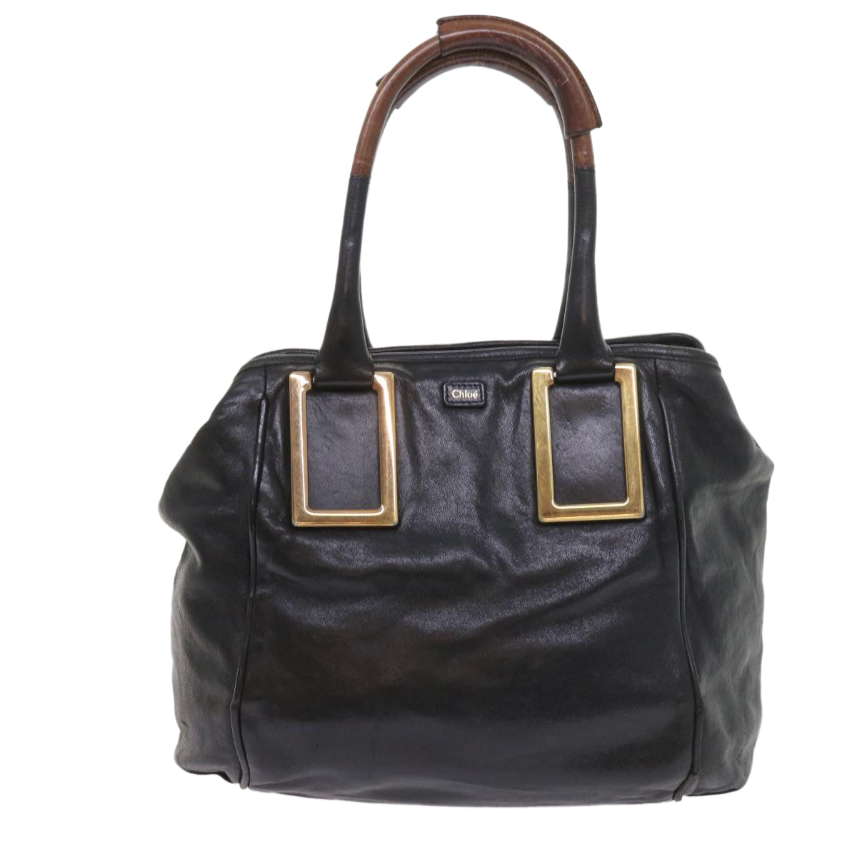 Chloe Etel Hand Bag Leather Black Auth ar10716 - 0