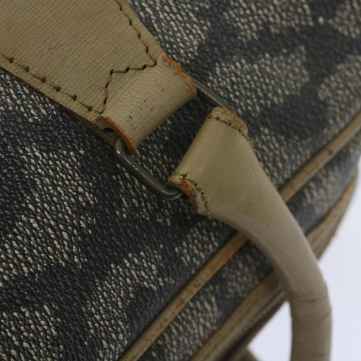 SAINT LAURENT Shoulder clutch Hand Bag PVC Leather 3Set Gray Auth ar10720