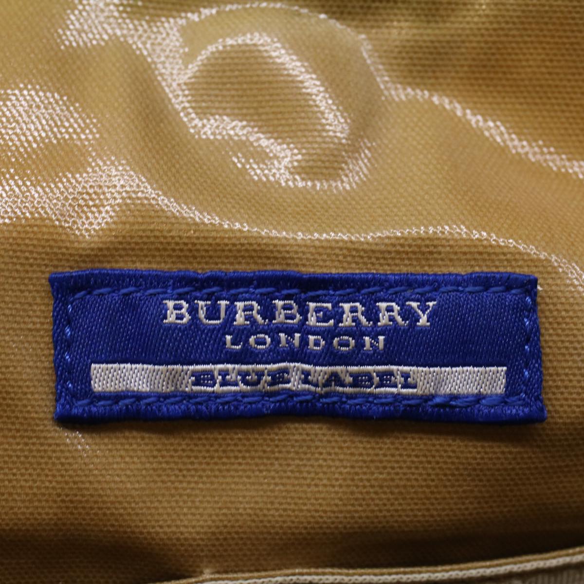 BURBERRY Blue Label Tote Bag Canvas Beige Auth ar10721