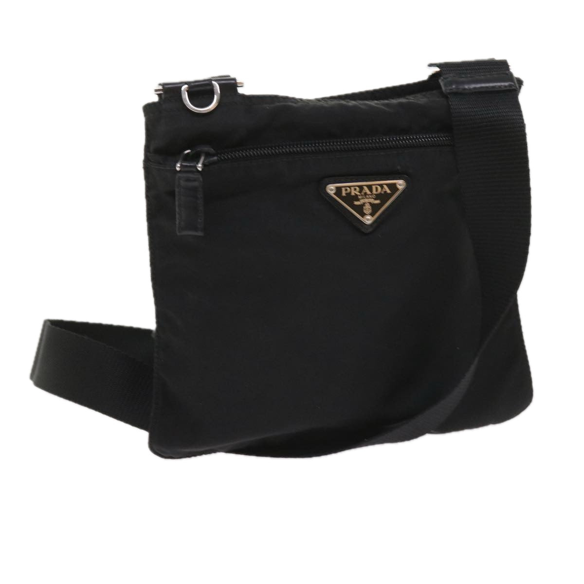 PRADA Shoulder Bag Nylon Black Auth ar10726