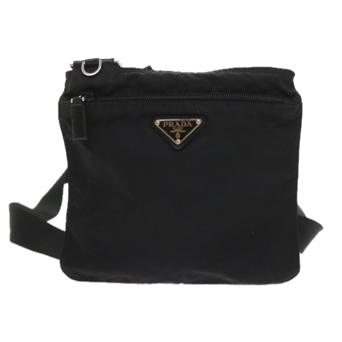 PRADA Shoulder Bag Nylon Black Auth ar10726