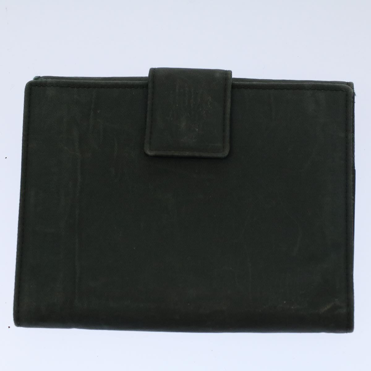 PRADA Wallet Nylon 11 Pieces Black Green Auth ar10749