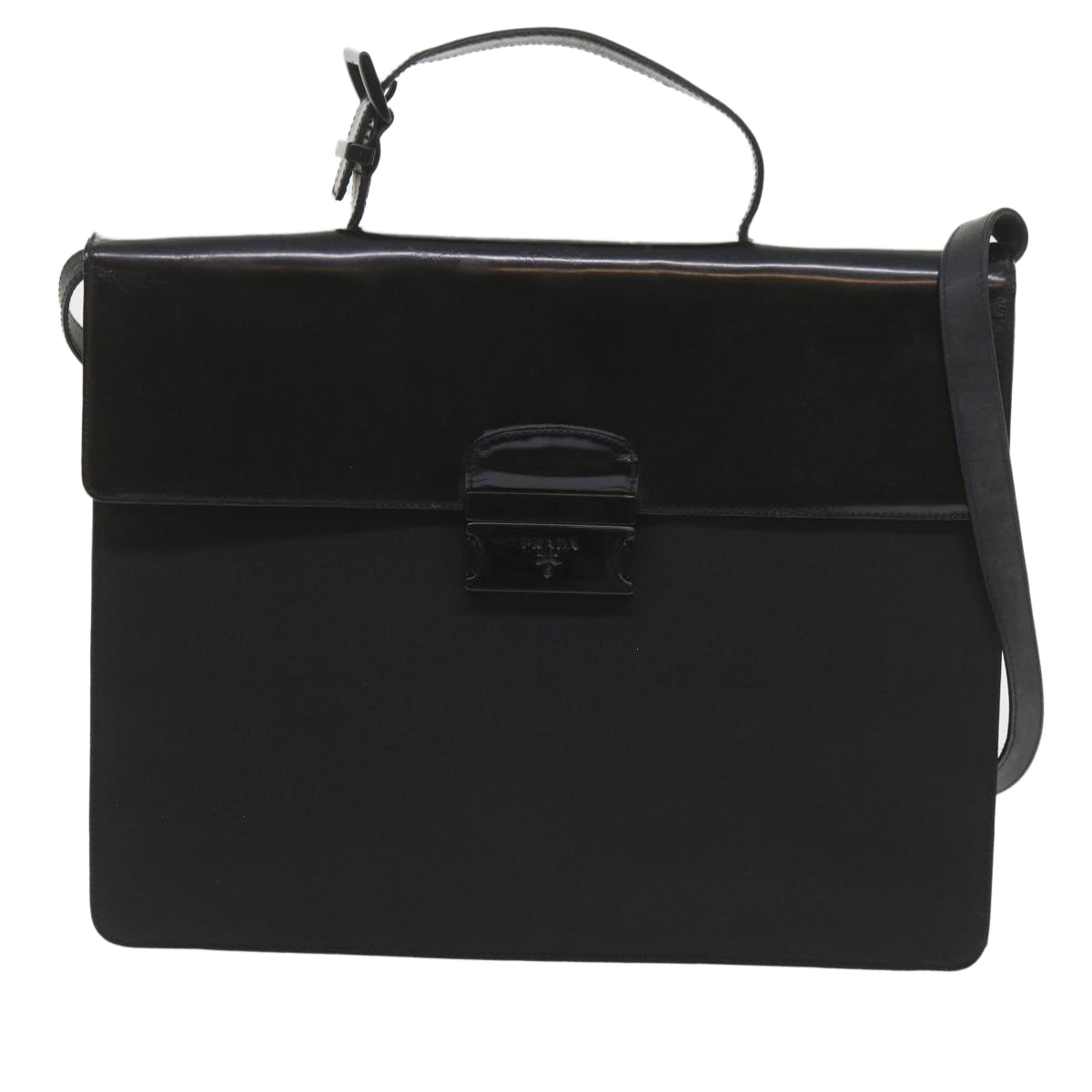 PRADA Shoulder Bag Nylon Black Auth ar10768