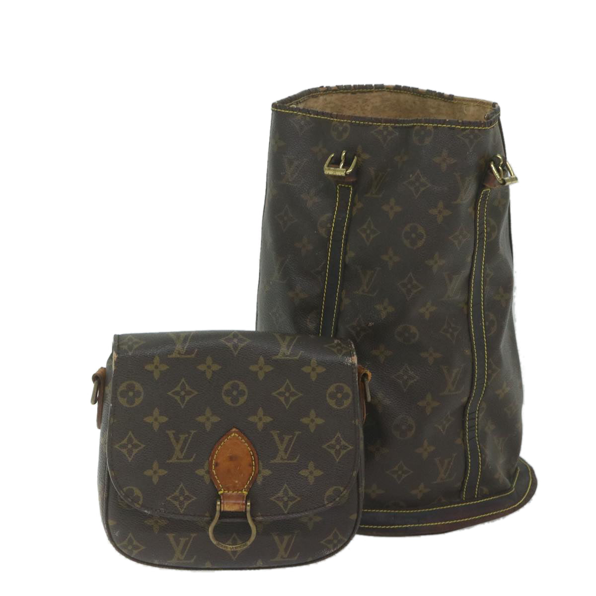 LOUIS VUITTON Monogram Shoulder Bag 2Set LV Auth ar10771