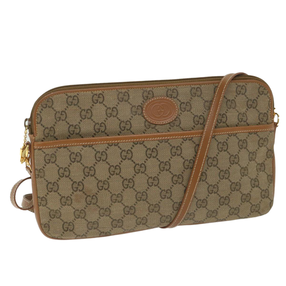 GUCCI GG Canvas Shoulder Bag Beige 004 92 0230 Auth ar10780