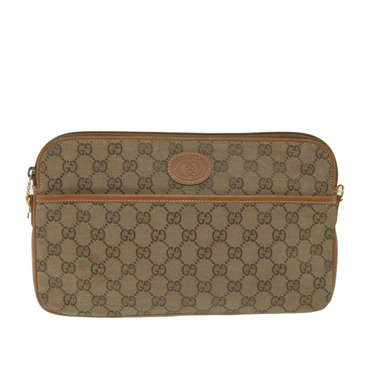 GUCCI GG Canvas Shoulder Bag Beige 004 92 0230 Auth ar10780