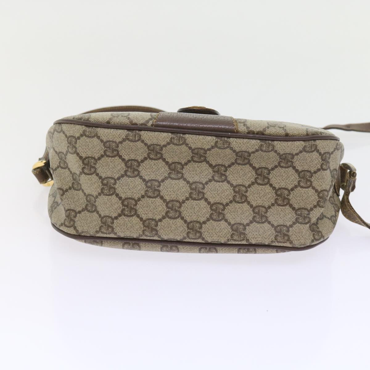 GUCCI GG Supreme Web Sherry Line Bag Beige Red 001 123 6177 023 Auth ar10784