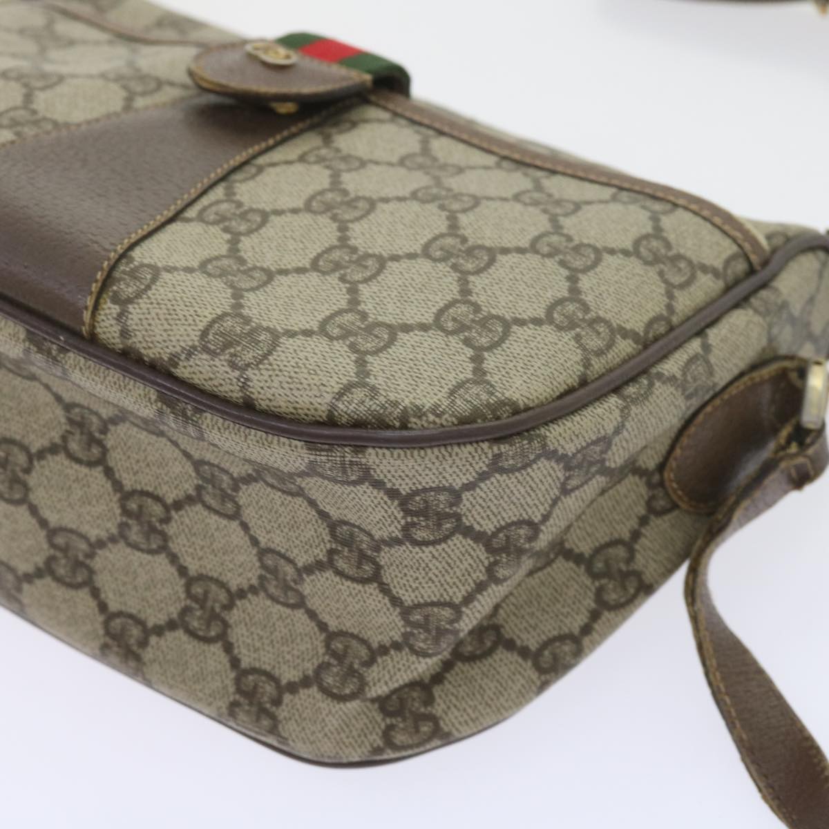 GUCCI GG Supreme Web Sherry Line Bag Beige Red 001 123 6177 023 Auth ar10784