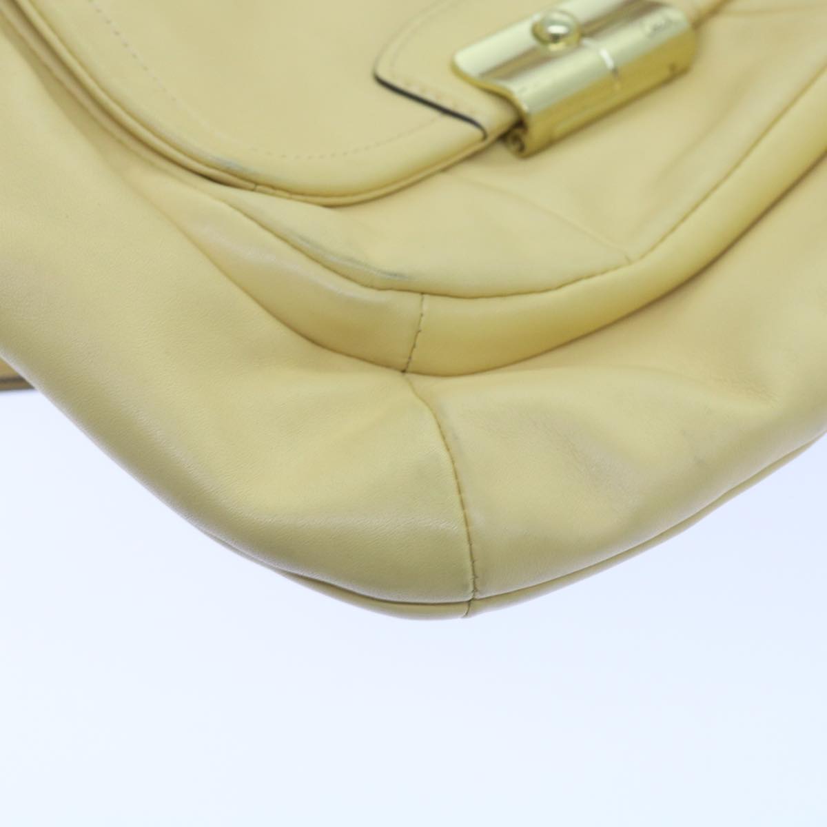 Coach Signature Shoulder Bag Canvas 5Set Yellow Red white Auth ar10797