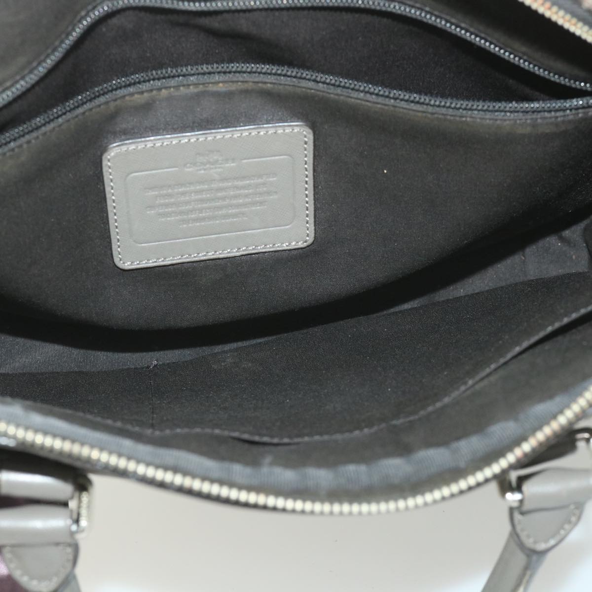 Coach Signature Shoulder Bag Canvas Leather 5Set Beige Gray Auth ar10799
