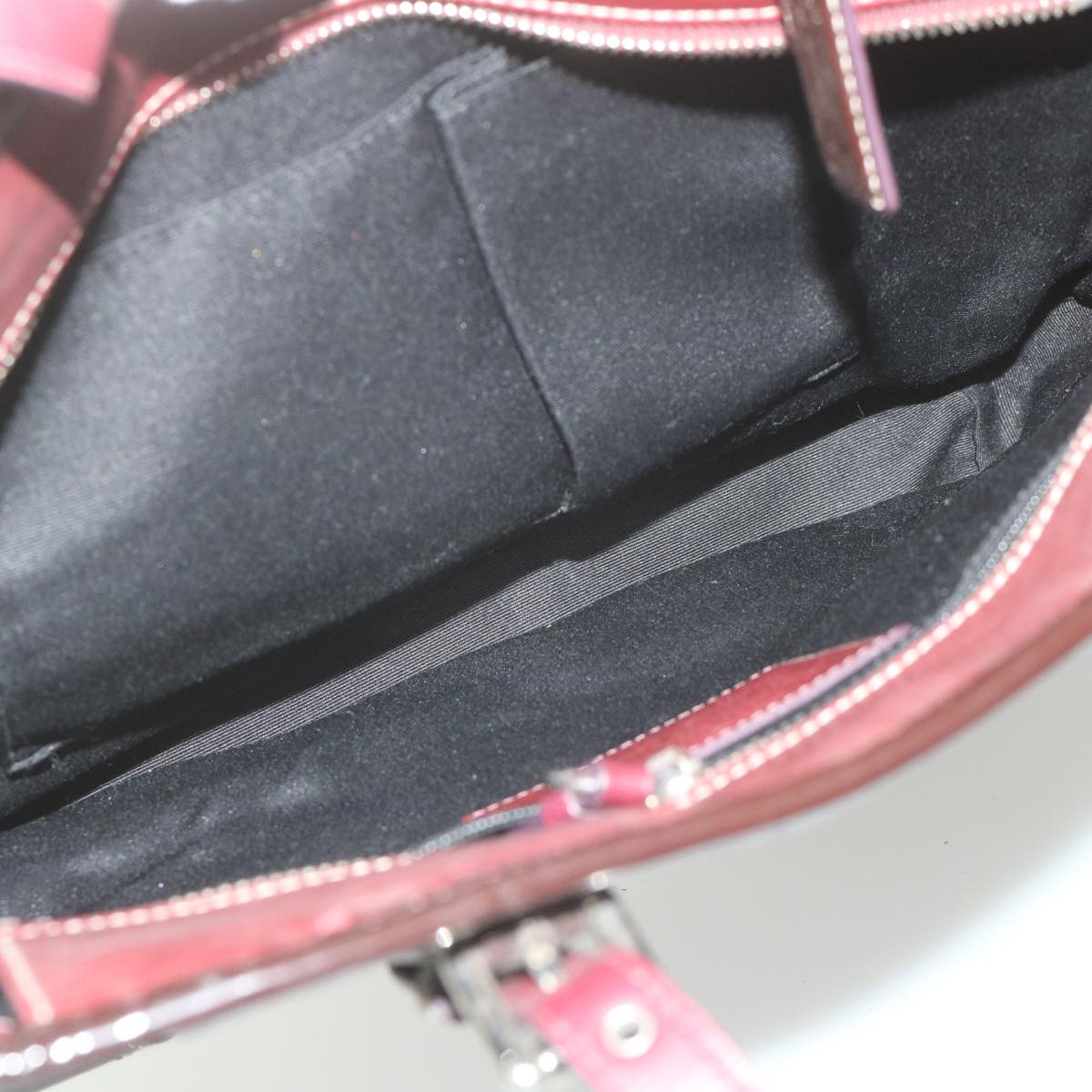 Coach Signature Shoulder Bag Canvas Leather 5Set Gray Black white Auth ar10801