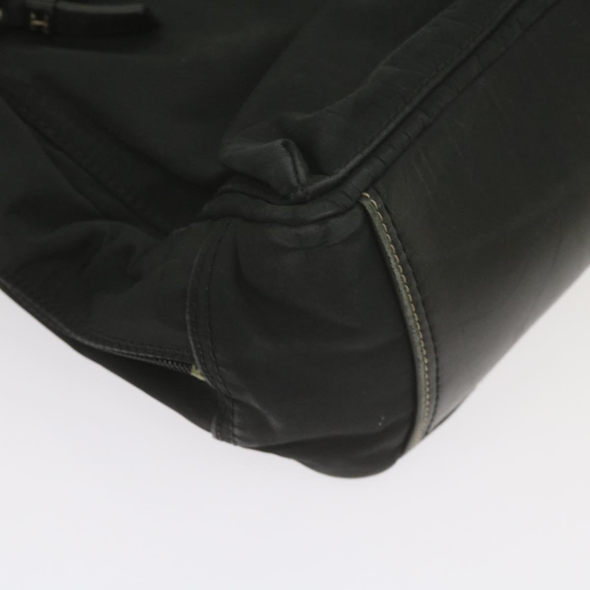 Coach Signature Shoulder Bag Leather Canvas 5Set Black Beige Auth ar10809
