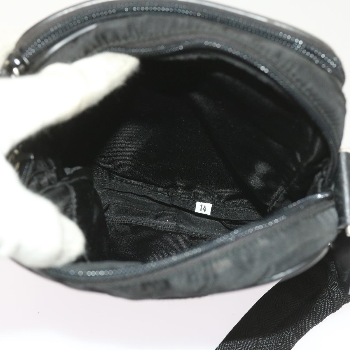 PRADA Shoulder Bag Nylon Black Auth ar10817