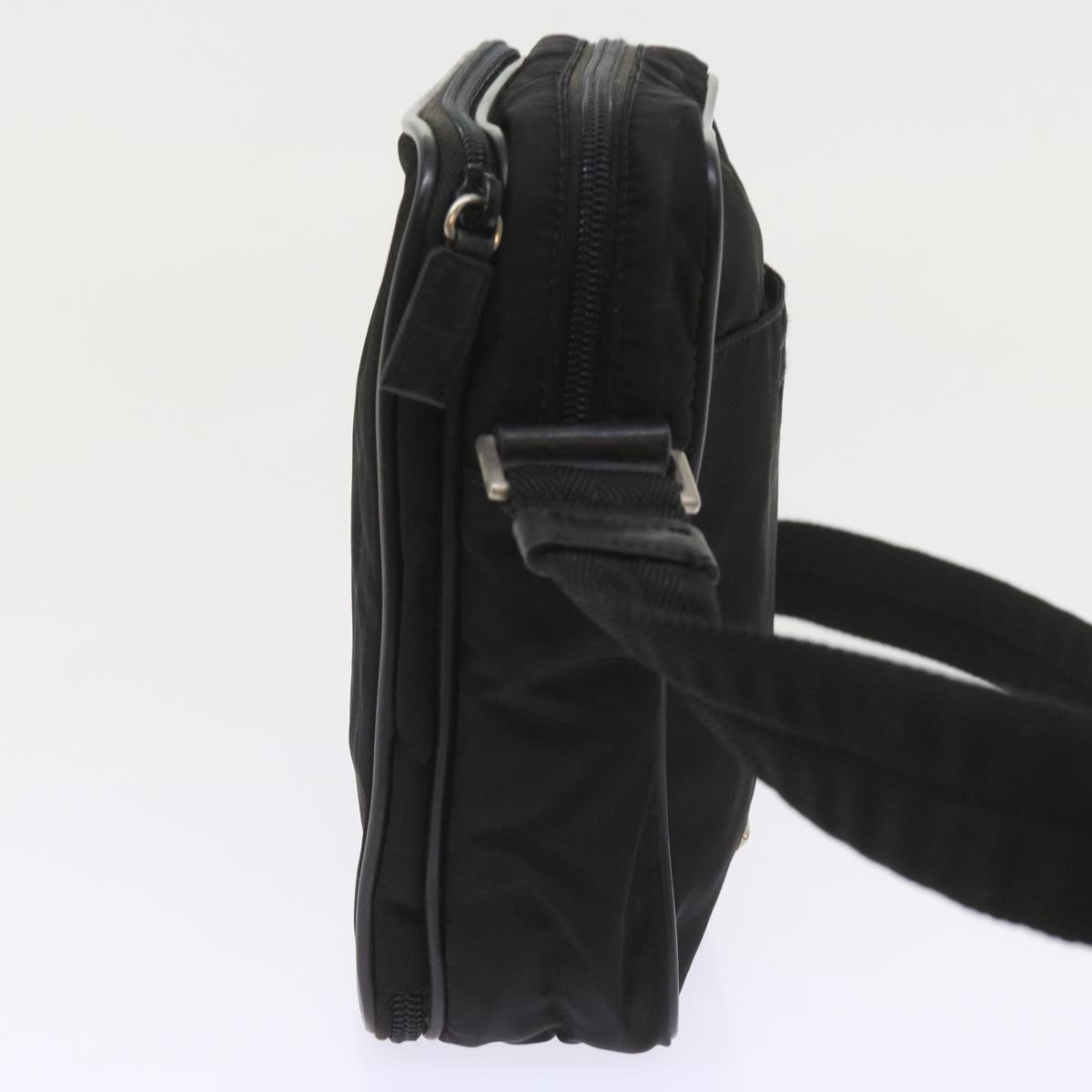 PRADA Shoulder Bag Nylon Black Auth ar10817