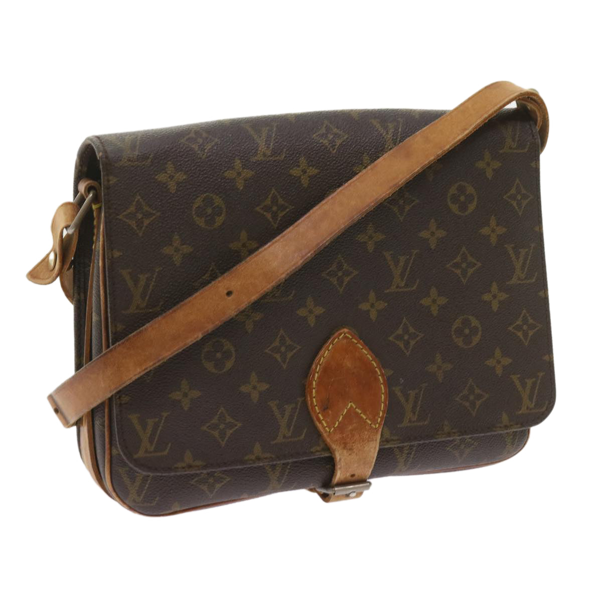 LOUIS VUITTON Monogram Cartouchiere GM Shoulder Bag Vintage M51252 Auth ar10822B