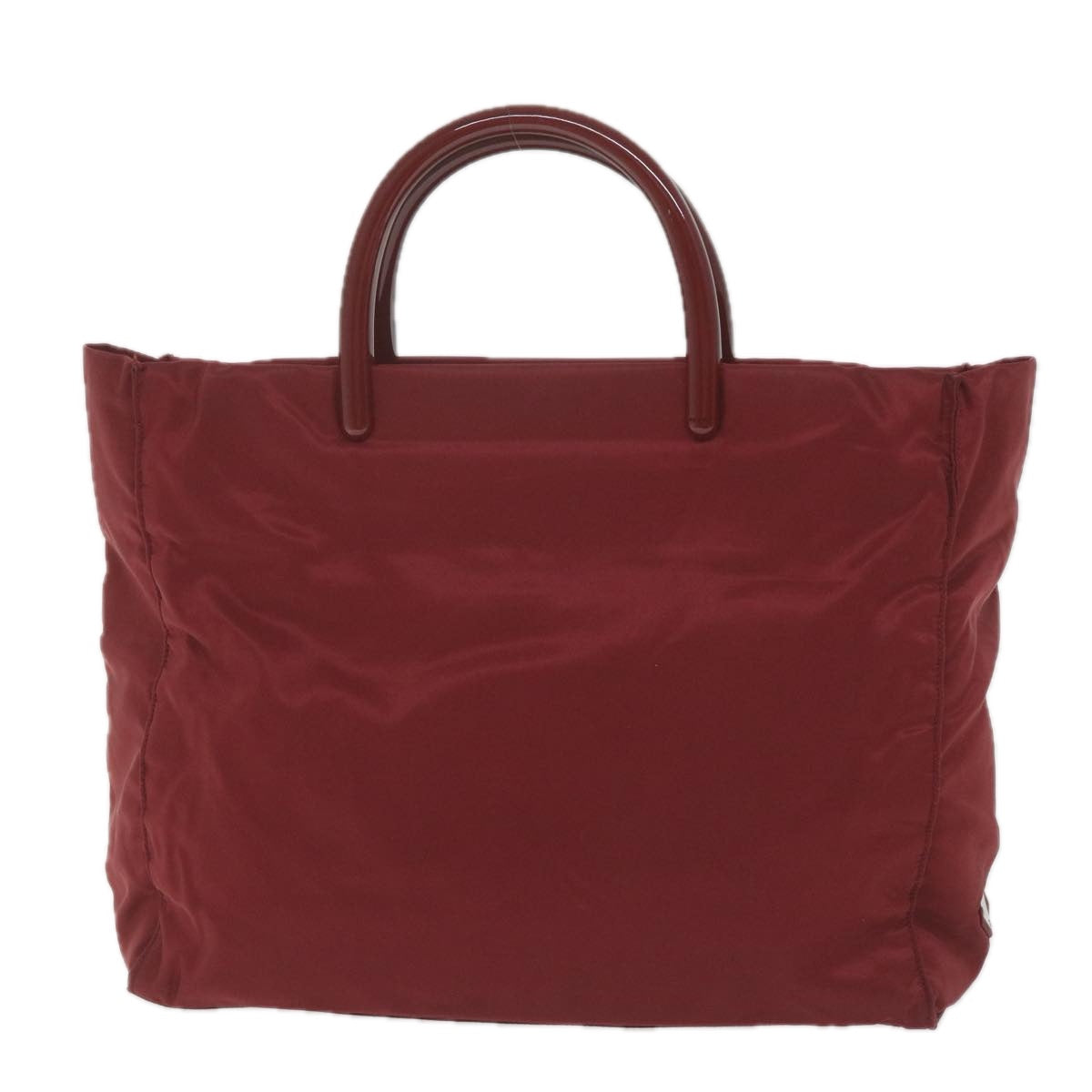 PRADA Hand Bag Nylon Red Auth ar10826B - 0