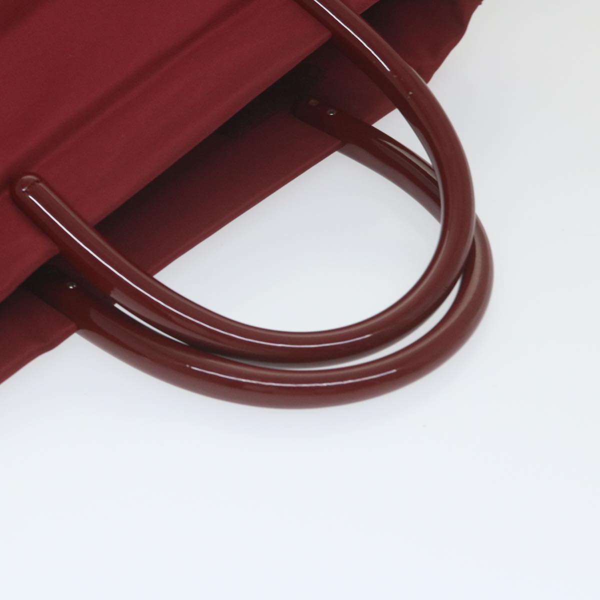 PRADA Hand Bag Nylon Red Auth ar10826B