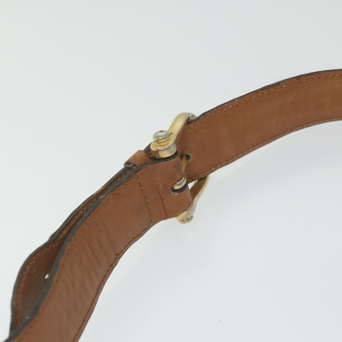 CELINE Shoulder Bag Leather Brown Auth ar10831B