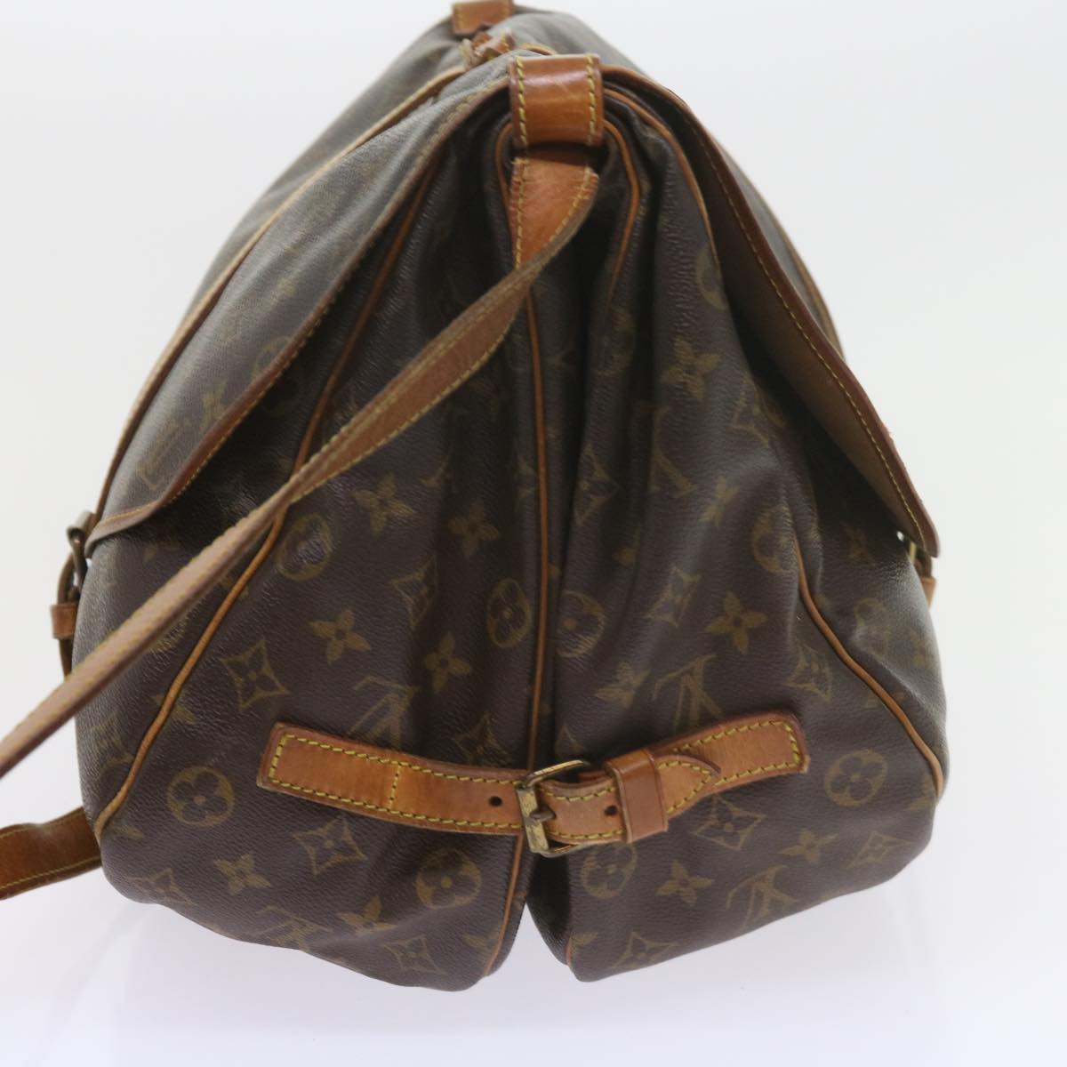 LOUIS VUITTON Monogram Saumur 35 Shoulder Bag M42254 LV Auth ar10836B