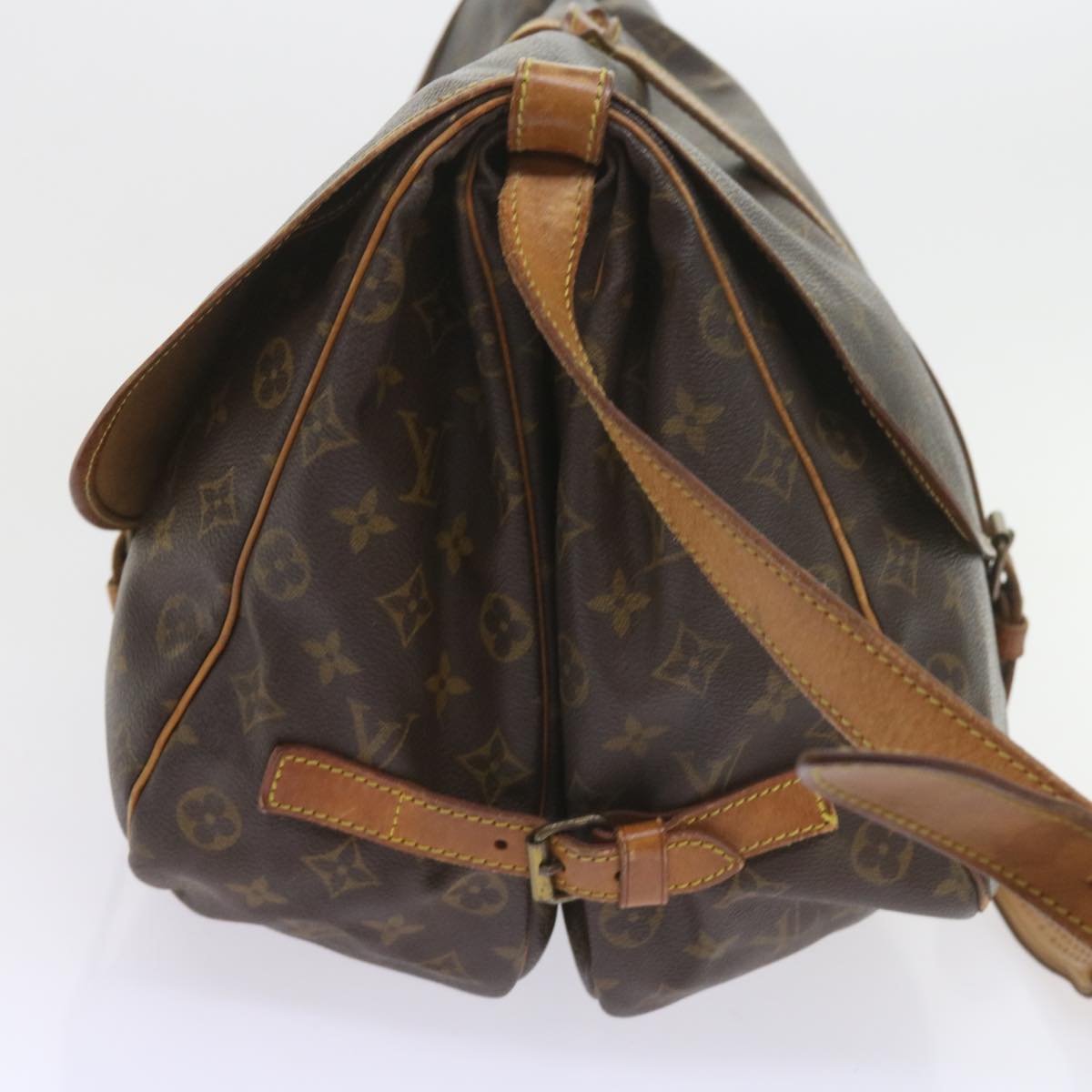 LOUIS VUITTON Monogram Saumur 35 Shoulder Bag M42254 LV Auth ar10836B