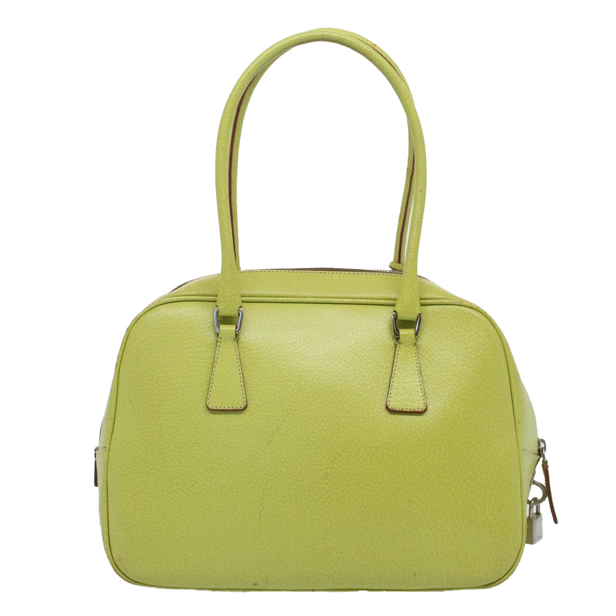 PRADA Shoulder Bag Leather Green Auth ar10837B