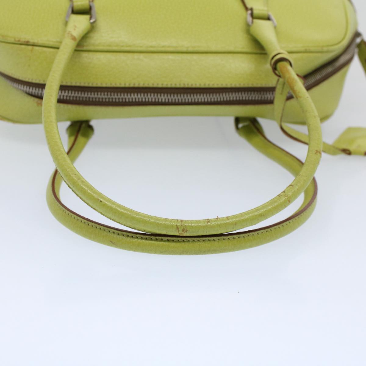 PRADA Shoulder Bag Leather Green Auth ar10837B