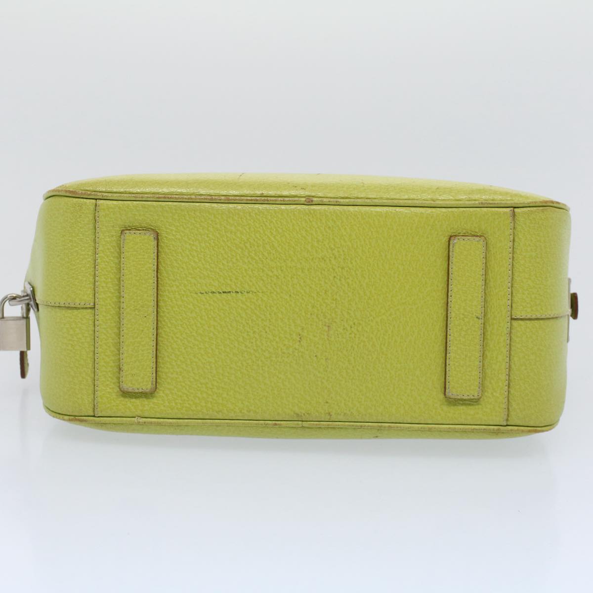 PRADA Shoulder Bag Leather Green Auth ar10837B