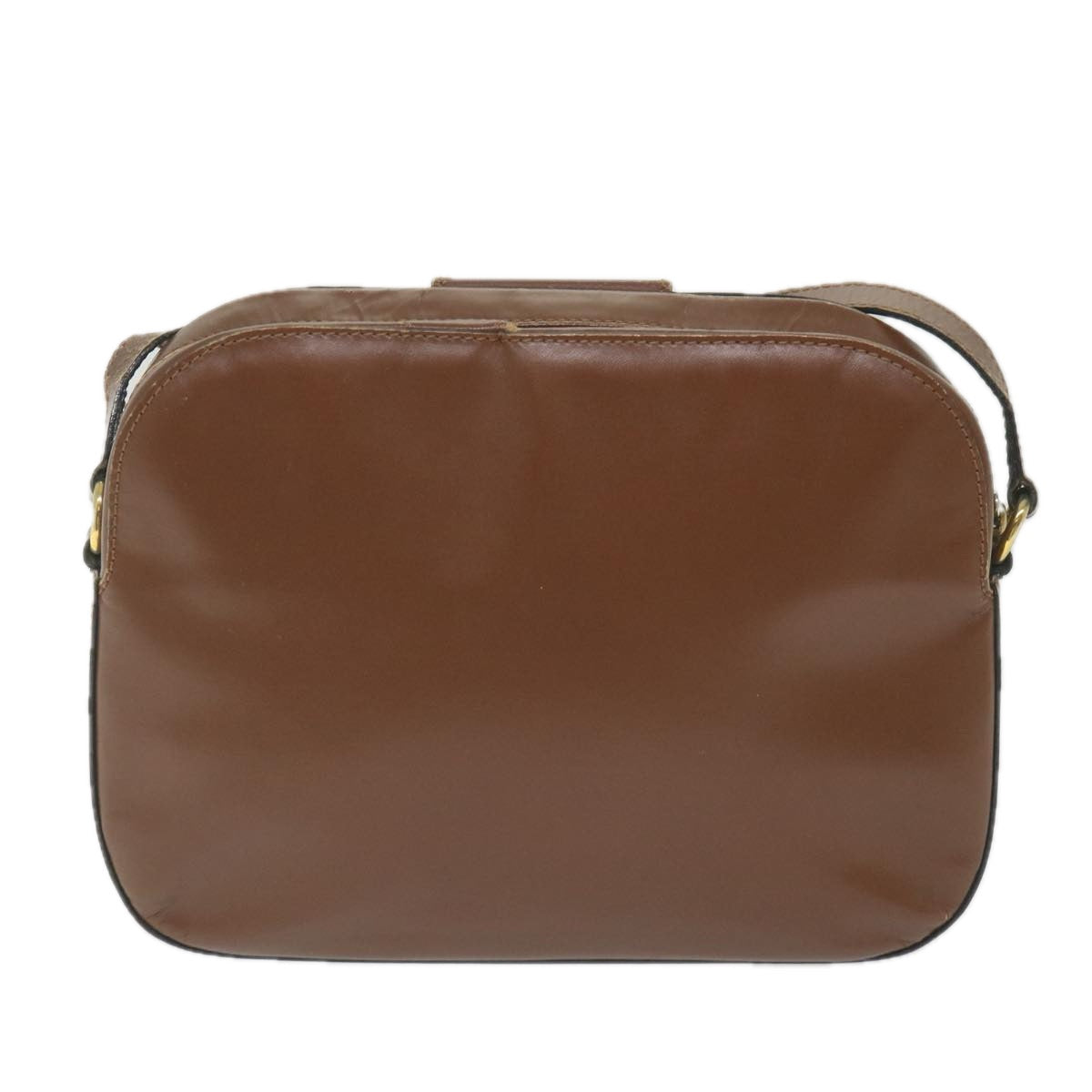 CELINE Shoulder Bag Leather Brown Auth ar10843B - 0