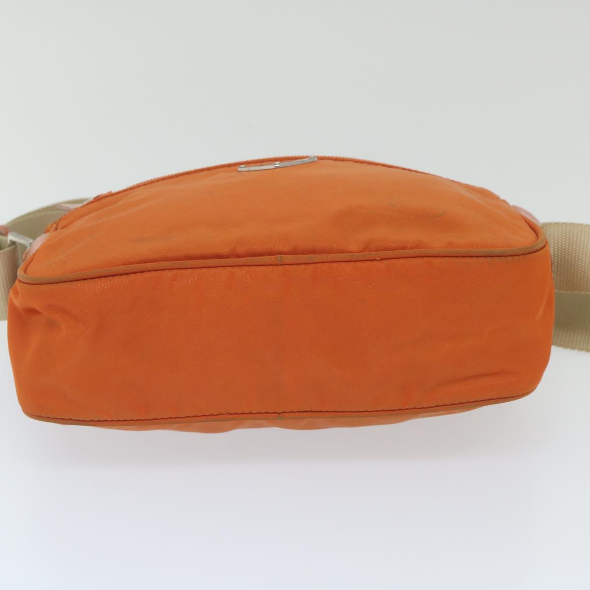 PRADA Shoulder Bag Nylon Orange Auth ar10865