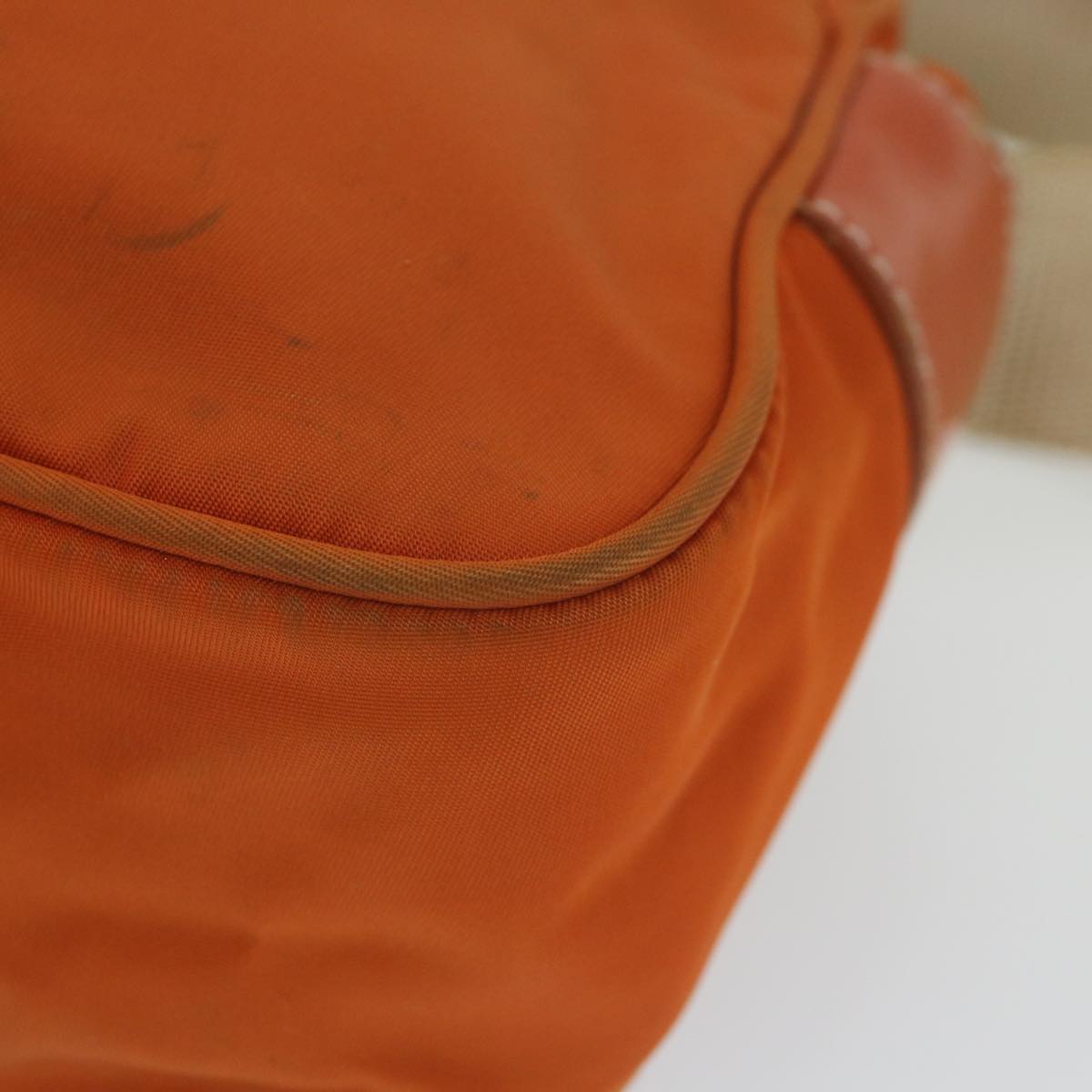 PRADA Shoulder Bag Nylon Orange Auth ar10865