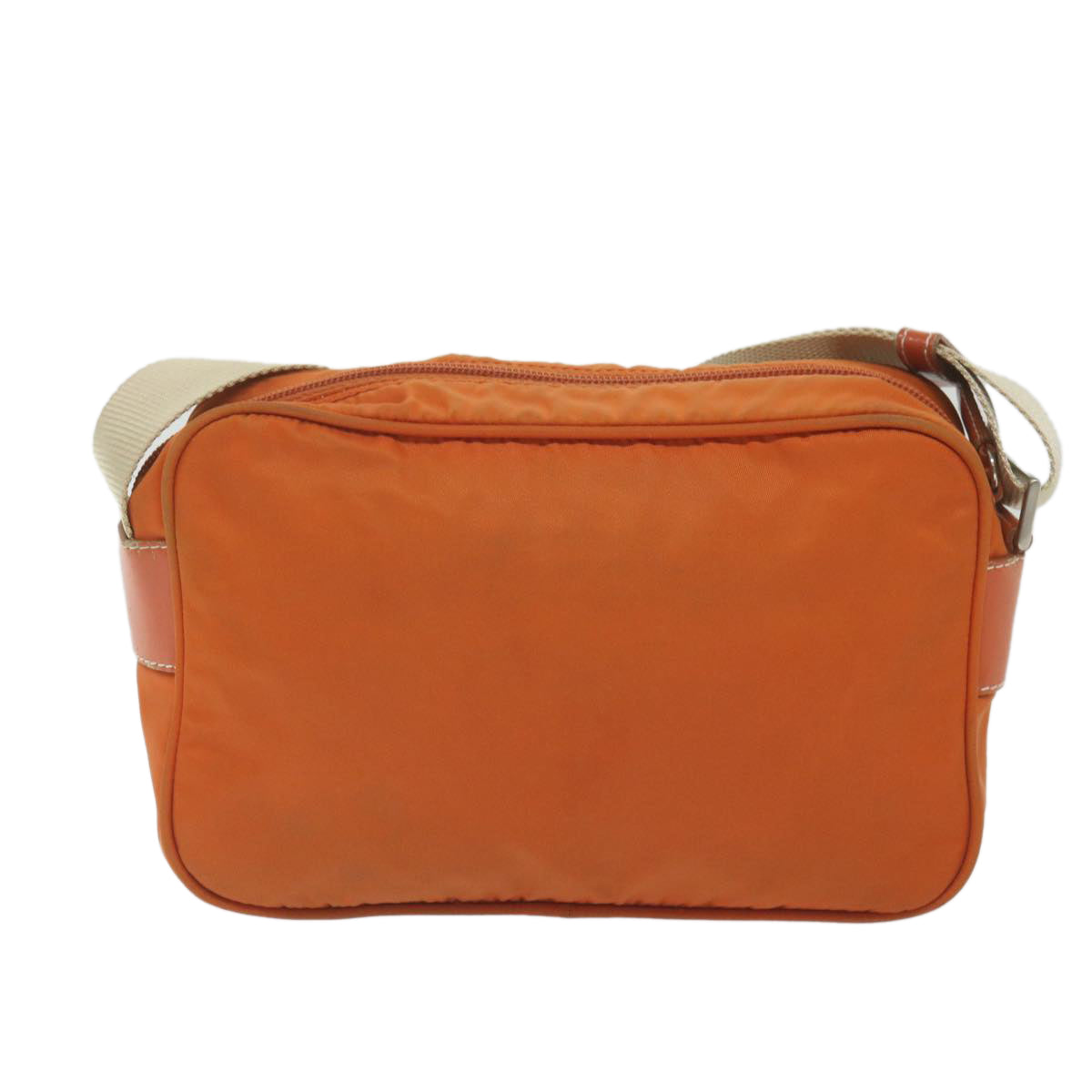 PRADA Shoulder Bag Nylon Orange Auth ar10865