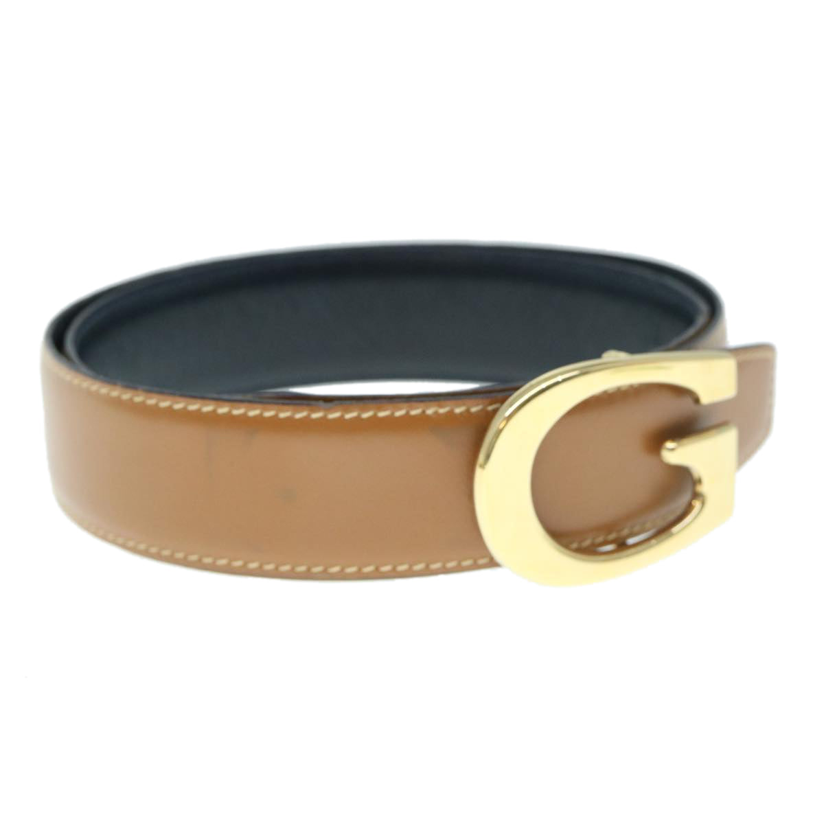 GUCCI Belt Leather 29.1""-31.1"" Brown Auth ar10893 - 0
