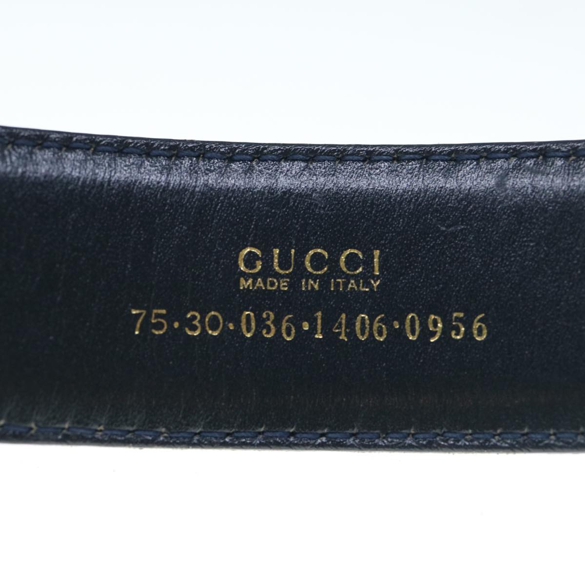 GUCCI Belt Leather 29.1""-31.1"" Brown Auth ar10893