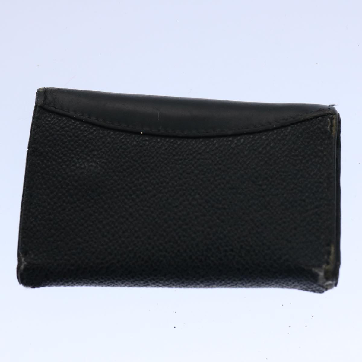 Salvatore Ferragamo Key Holder Wallet Leather 10set Black White Auth ar10910