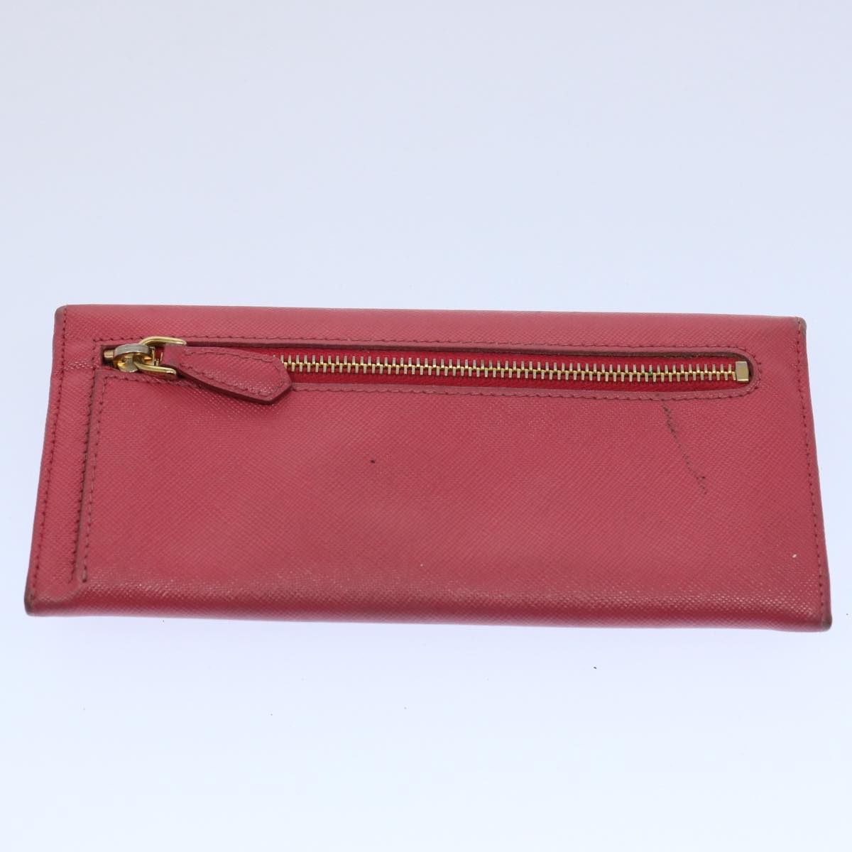 PRADA Wallet Leather 7Set Red Pink beige Auth ar10915