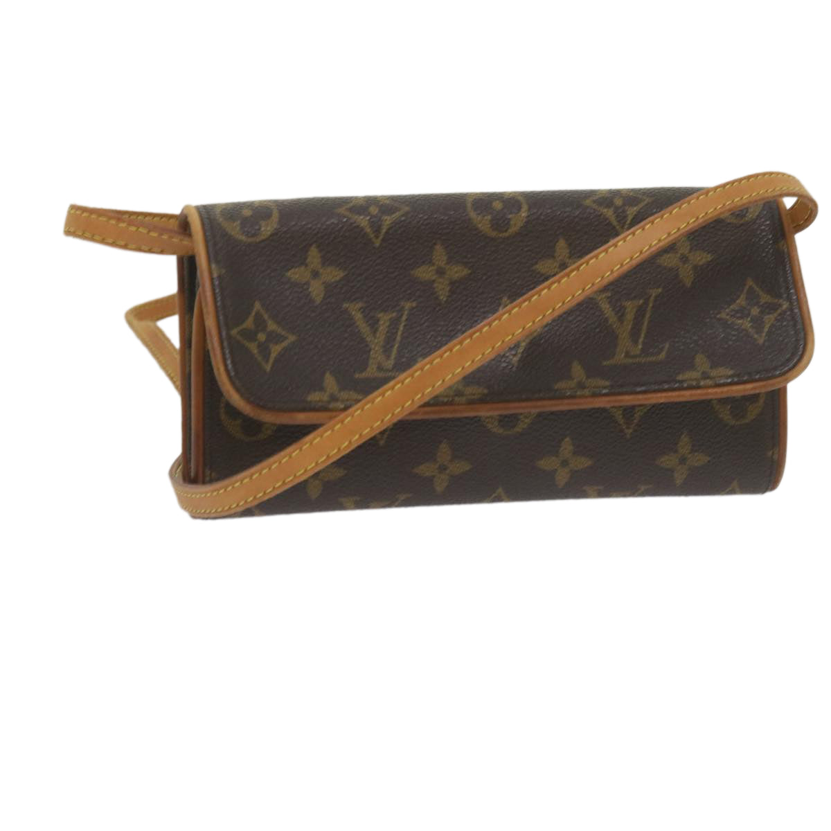 LOUIS VUITTON Monogram Pochette Twin PM Shoulder Bag M51854 LV Auth ar10953B