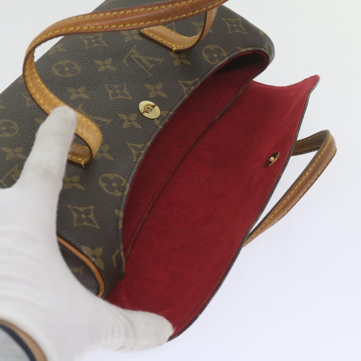 LOUIS VUITTON Monogram Sonatine Hand Bag M51902 LV Auth ar10957B