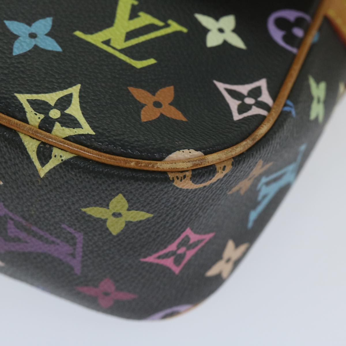 LOUIS VUITTON Monogram Multicolor Sologne Bag Black M92639 LV Auth ar10967B