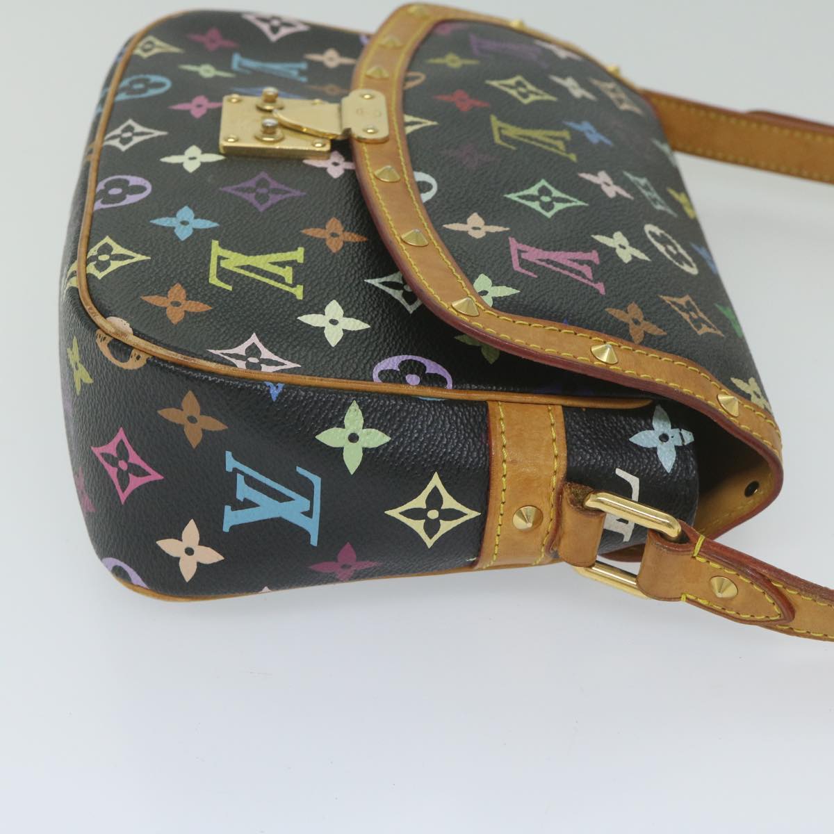 LOUIS VUITTON Monogram Multicolor Sologne Bag Black M92639 LV Auth ar10967B