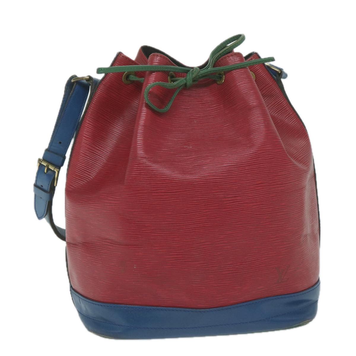 LOUIS VUITTON Epi Trico color Noe Bag Red Blue Green M44084 LV Auth ar10970B