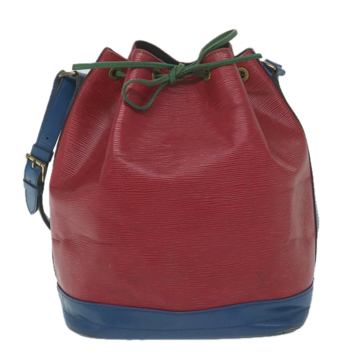 LOUIS VUITTON Epi Trico color Noe Bag Red Blue Green M44084 LV Auth ar10970B