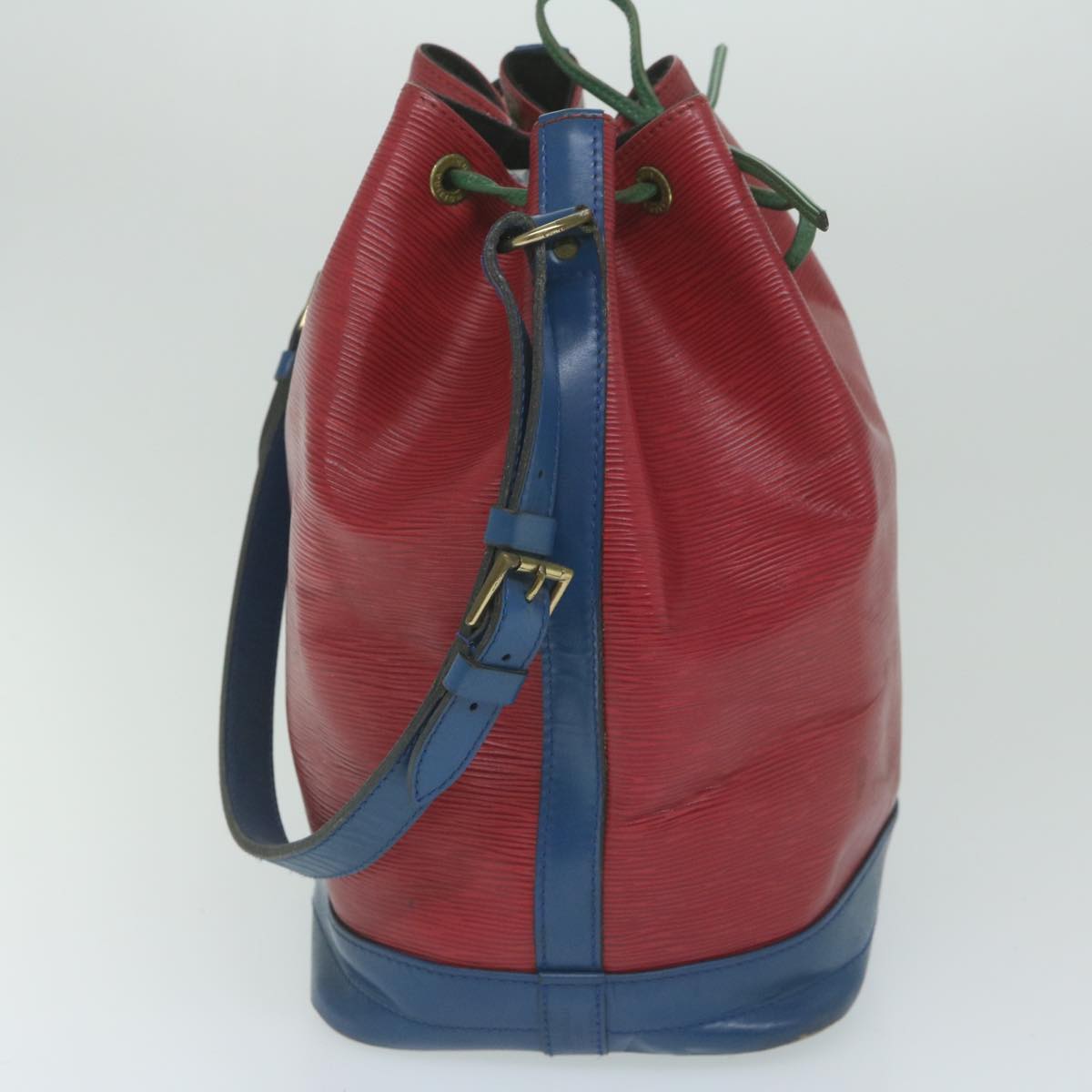 LOUIS VUITTON Epi Trico color Noe Bag Red Blue Green M44084 LV Auth ar10970B