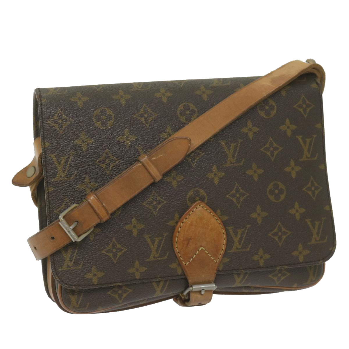 LOUIS VUITTON Monogram Cartouchiere GM Shoulder Bag Vintage M51252 Auth ar10976B