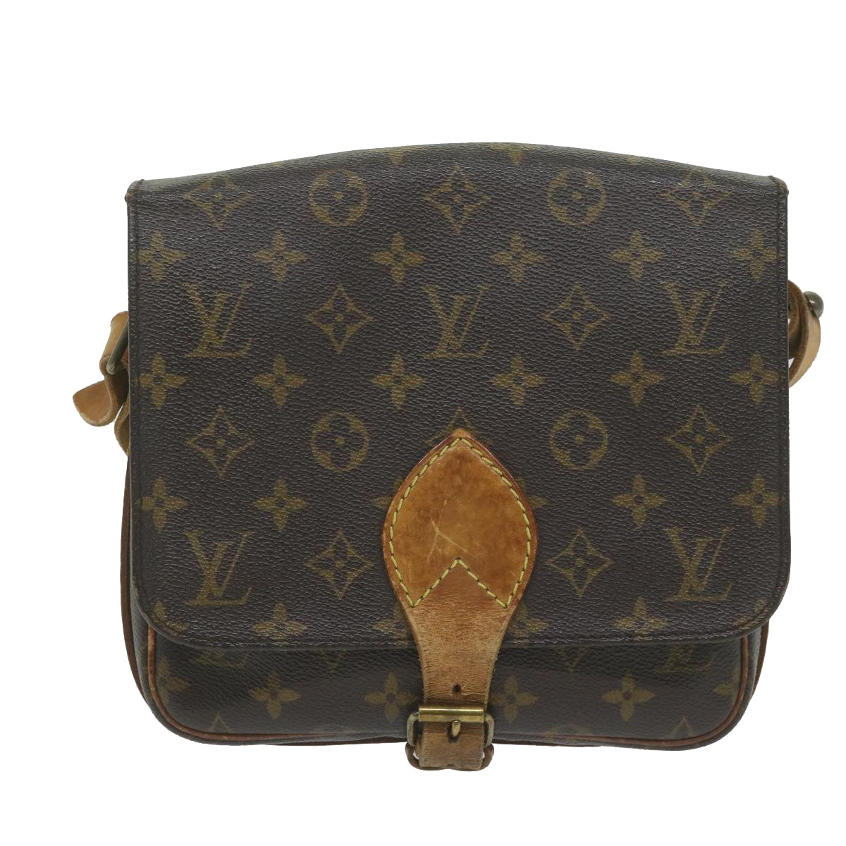 LOUIS VUITTON Monogram Cartouchiere MM Shoulder Bag M51253 LV Auth ar11000