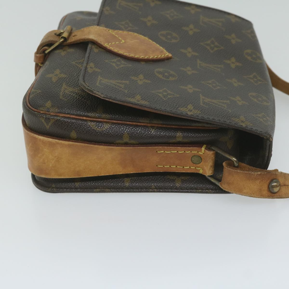 LOUIS VUITTON Monogram Cartouchiere MM Shoulder Bag M51253 LV Auth ar11000