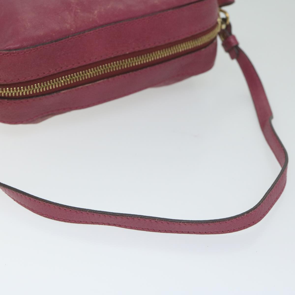 Chloe Shoulder Bag Leather Pink 01 12 51 65 5955 Auth ar11011