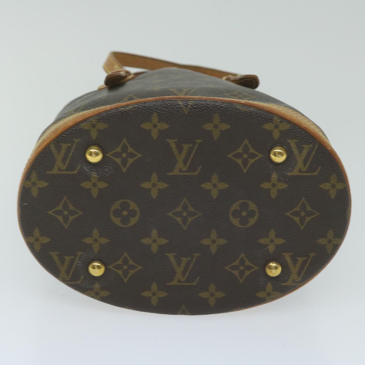 LOUIS VUITTON Monogram Bucket PM Shoulder Bag M42238 LV Auth ar11014